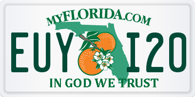 FL license plate EUYI20