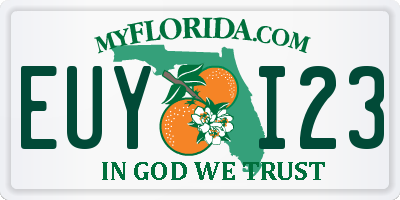 FL license plate EUYI23