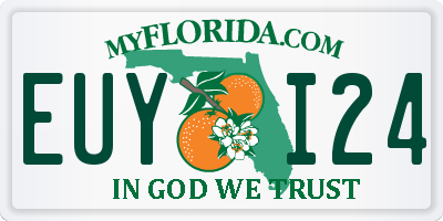 FL license plate EUYI24