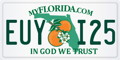 FL license plate EUYI25