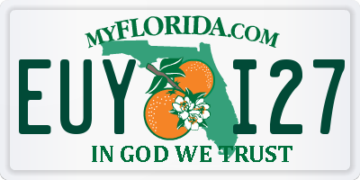 FL license plate EUYI27