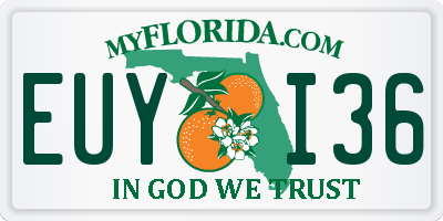 FL license plate EUYI36