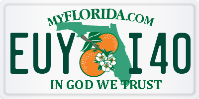 FL license plate EUYI40