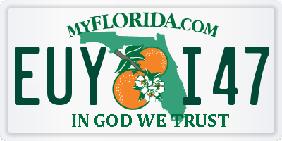 FL license plate EUYI47