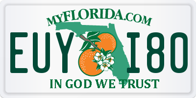 FL license plate EUYI80