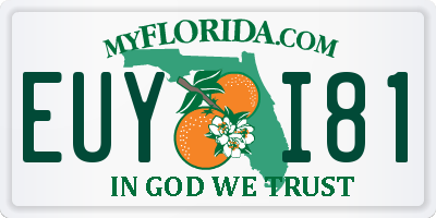 FL license plate EUYI81