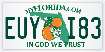 FL license plate EUYI83