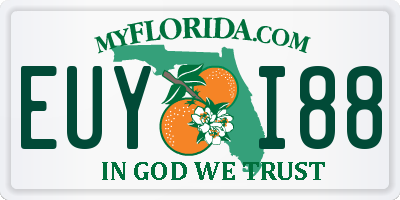 FL license plate EUYI88