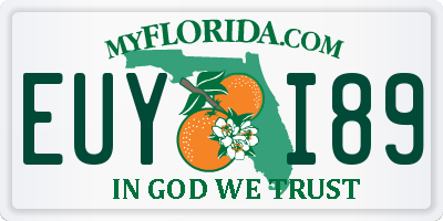 FL license plate EUYI89