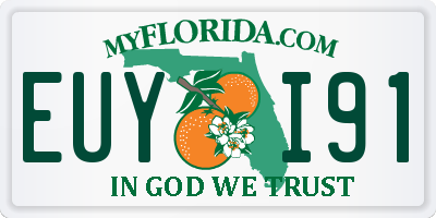 FL license plate EUYI91