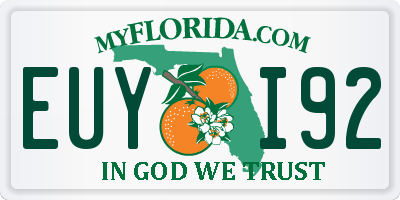 FL license plate EUYI92