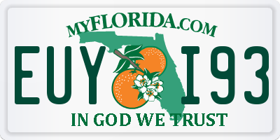 FL license plate EUYI93
