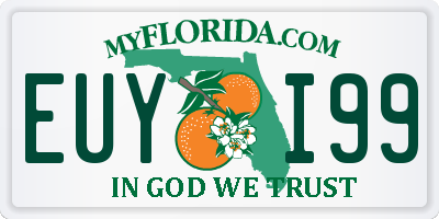 FL license plate EUYI99