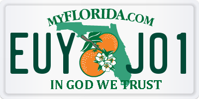 FL license plate EUYJ01