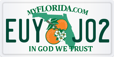 FL license plate EUYJ02