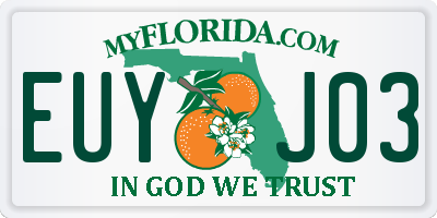 FL license plate EUYJ03