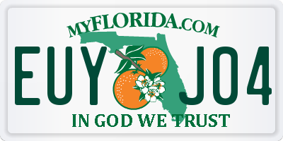 FL license plate EUYJ04