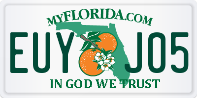 FL license plate EUYJ05