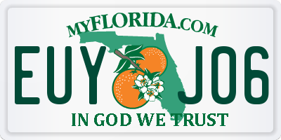 FL license plate EUYJ06