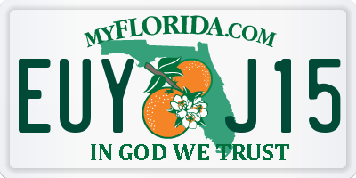 FL license plate EUYJ15