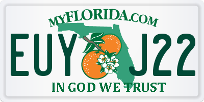 FL license plate EUYJ22