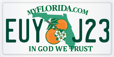 FL license plate EUYJ23
