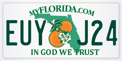 FL license plate EUYJ24