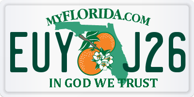 FL license plate EUYJ26