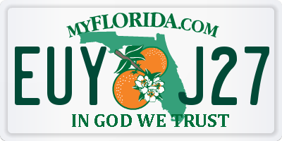 FL license plate EUYJ27