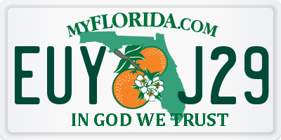 FL license plate EUYJ29