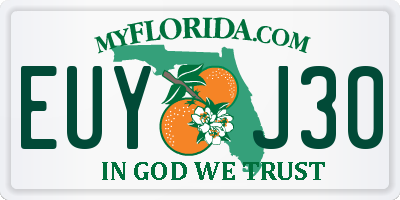 FL license plate EUYJ30