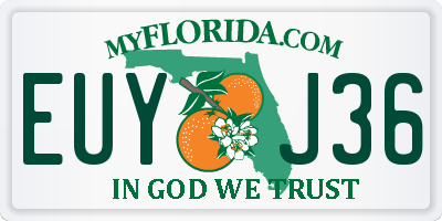 FL license plate EUYJ36