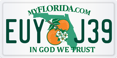 FL license plate EUYJ39