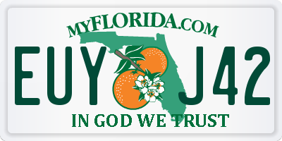 FL license plate EUYJ42