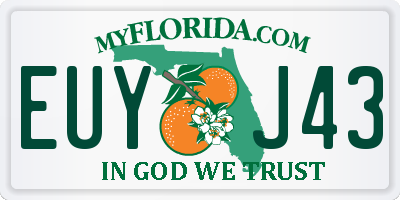 FL license plate EUYJ43