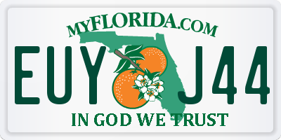 FL license plate EUYJ44
