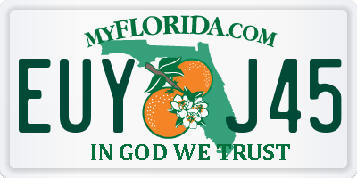 FL license plate EUYJ45