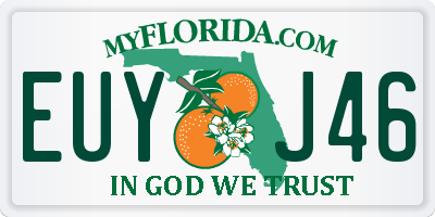 FL license plate EUYJ46