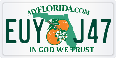 FL license plate EUYJ47