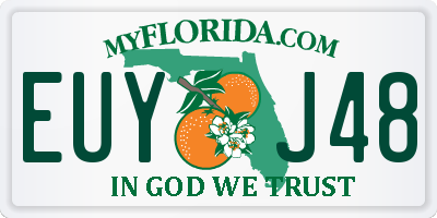 FL license plate EUYJ48