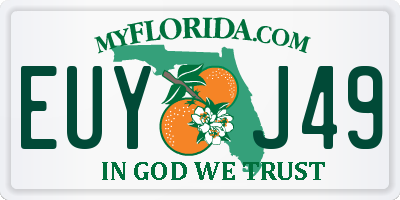 FL license plate EUYJ49