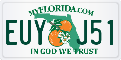 FL license plate EUYJ51