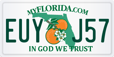 FL license plate EUYJ57