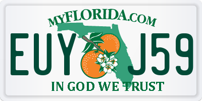 FL license plate EUYJ59