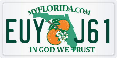 FL license plate EUYJ61