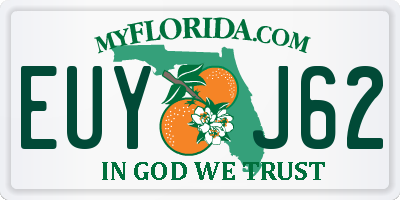 FL license plate EUYJ62