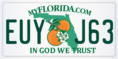 FL license plate EUYJ63