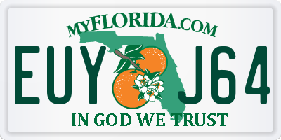 FL license plate EUYJ64