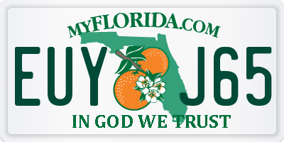 FL license plate EUYJ65