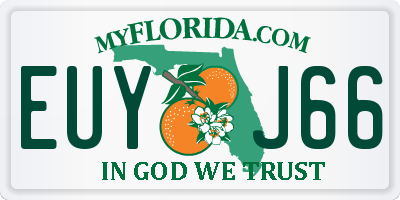 FL license plate EUYJ66